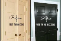 DIY Drama Black Doors White Trim