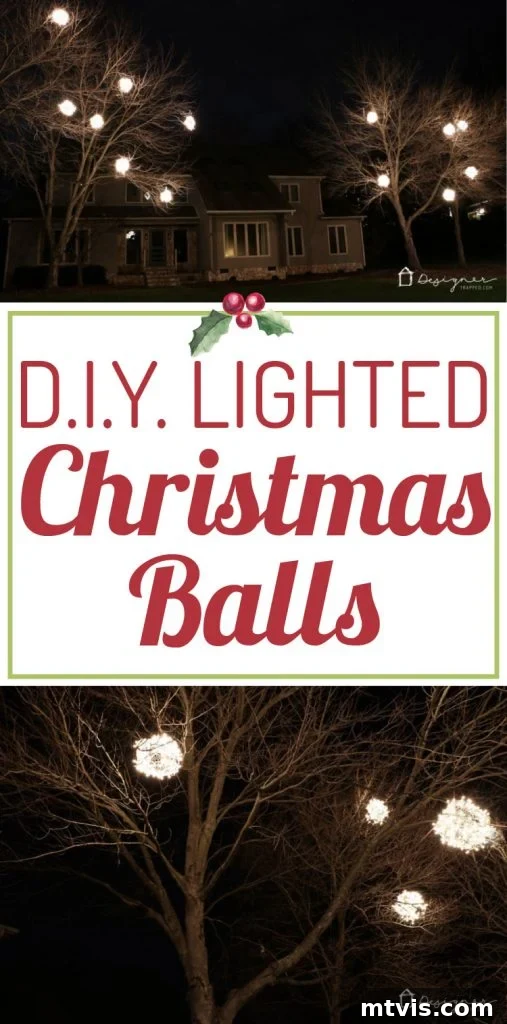 Pin this post: Learn how to make lighted Christmas balls with this easy DIY tutorial.