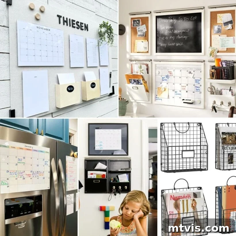 Taming the Family Tornado Your Ultimate Command Center Playbook 2 collage image of family command centers
