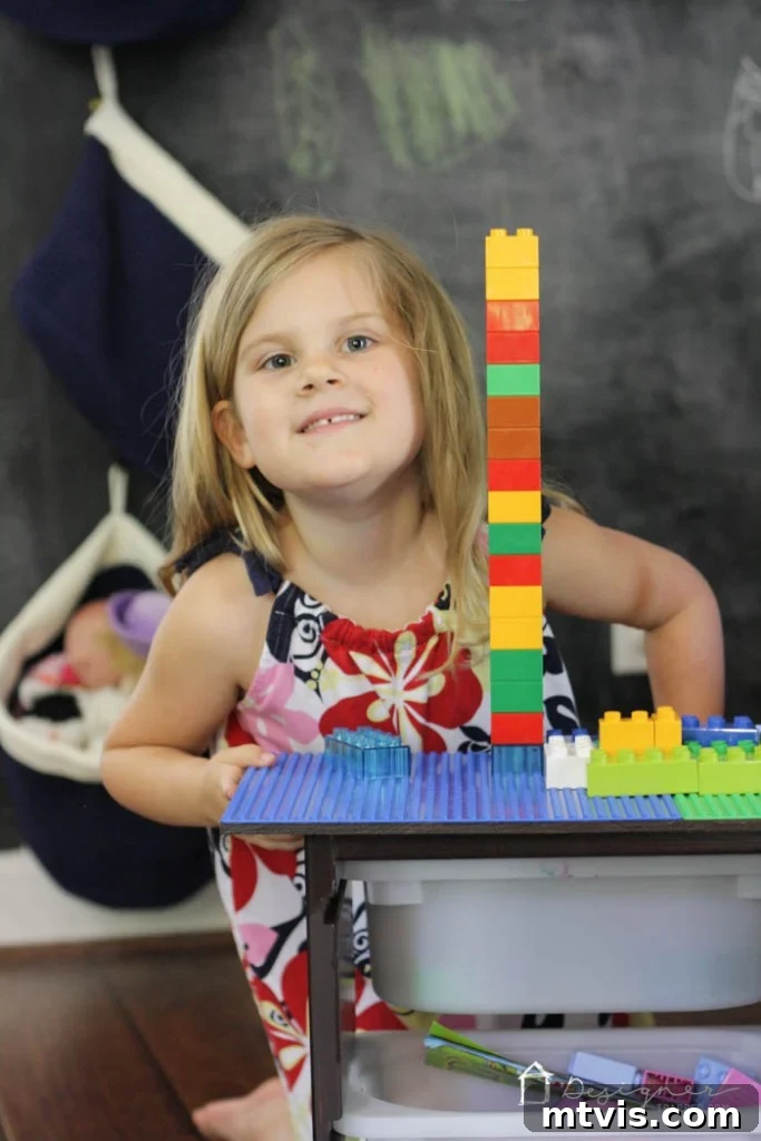 The Ultimate Ikea Lego Table Hack 8 Awesome Ikea Hack! Make your own DIY lego table with this simple Ikea Hack. Perfect lego storage for your kids! Full tutorial from Designer Trapped in a Lawyer's Body.
