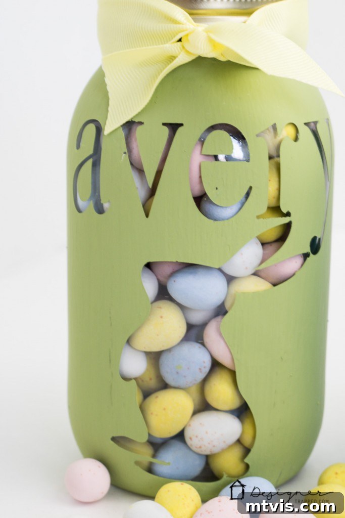 Craft Your Own Custom Mason Jars 8 A delightful pair of custom mason jars, elegantly painted and personalized, serving as an ideal and easy craft for gift-giving during any season.