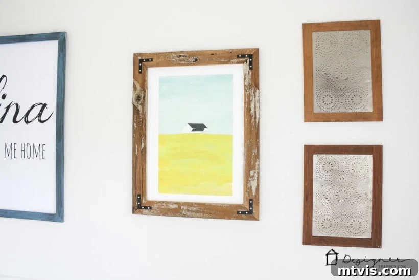 Collection of DIY framed pictures