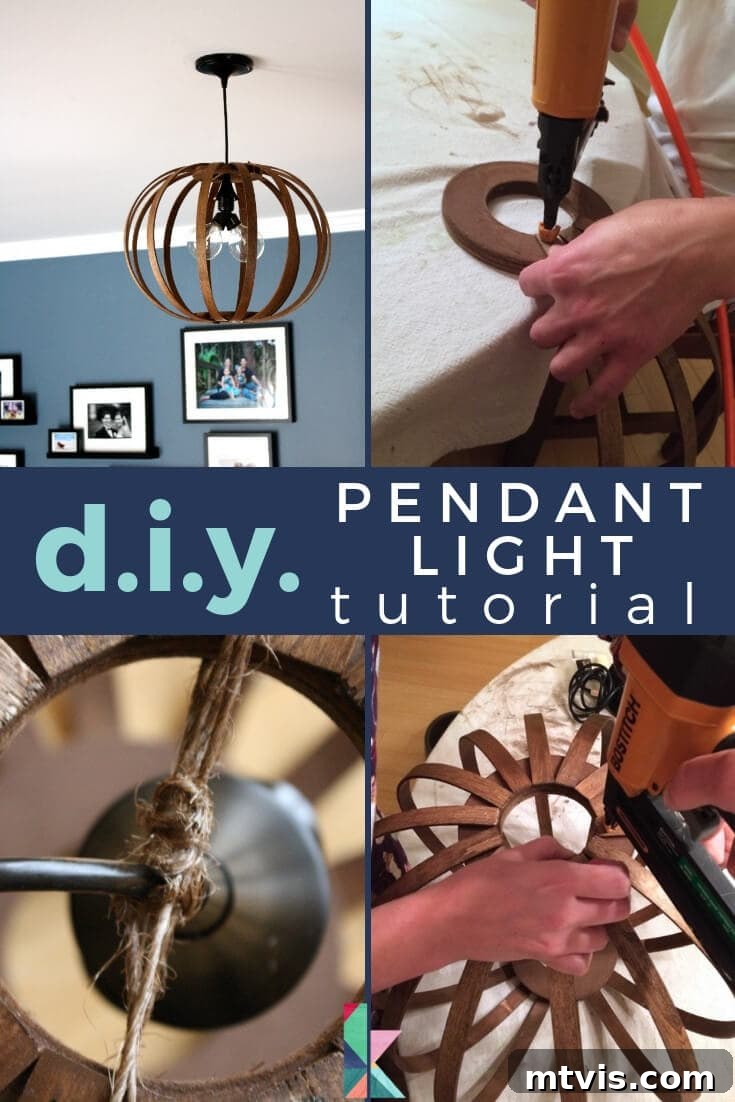 Create a High End Bentwood Pendant For Less 2 Stunning DIY Bentwood Pendant Light, a perfect West Elm knockoff, illuminating a modern family room.