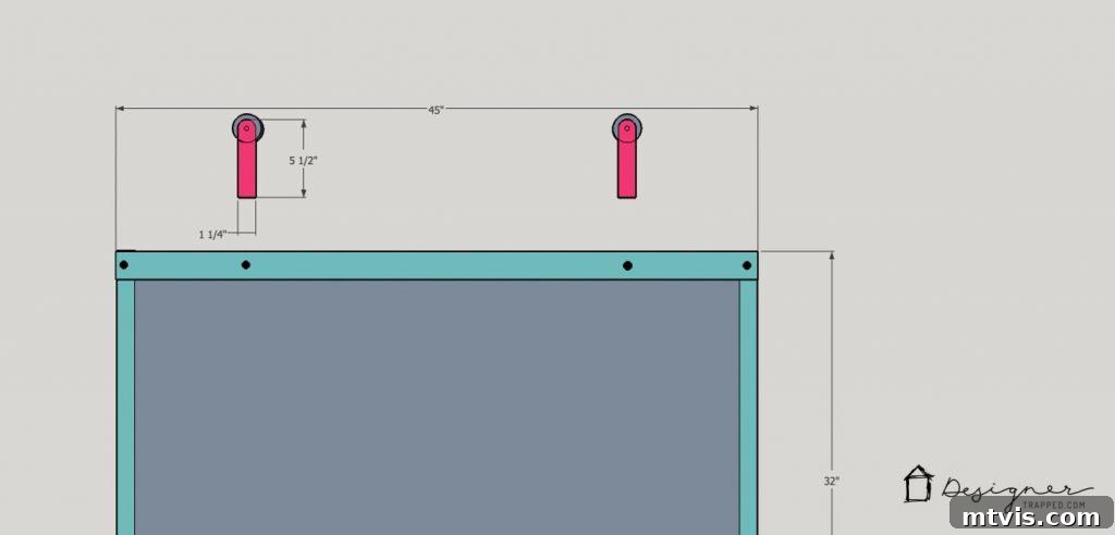 Diagram illustrating the wheel posts and their placement
