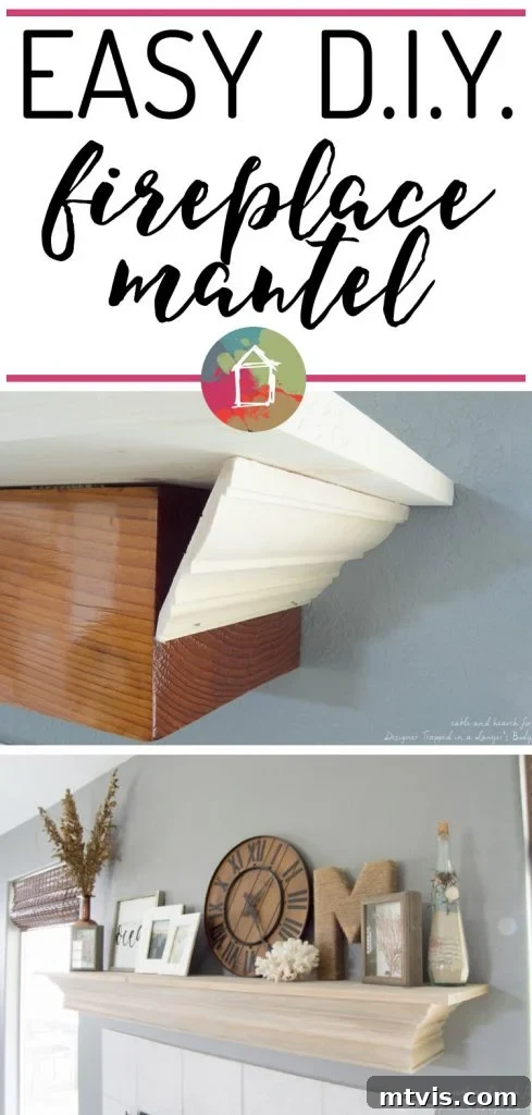 Build Your Own Driftwood Fireplace Mantel 15 Pin this DIY fireplace mantel update: a stunning project with simple molding and a beautiful driftwood finish.