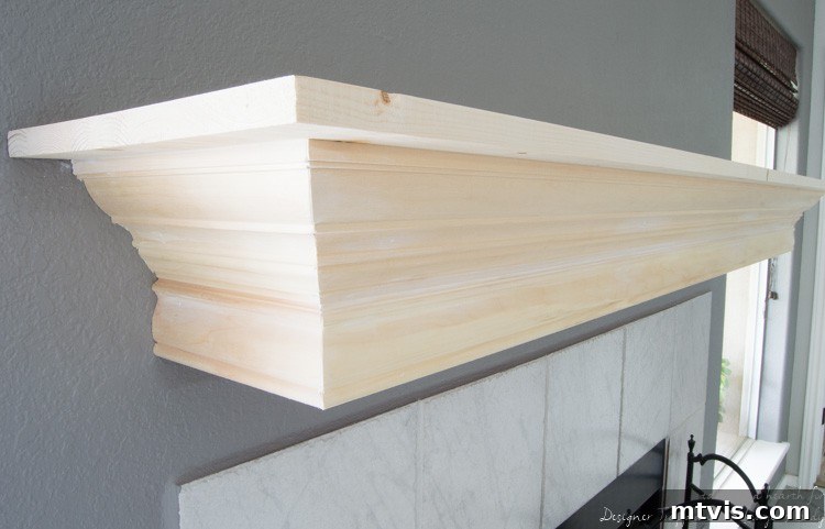 Build Your Own Driftwood Fireplace Mantel 7 Apply wood filler to all nail holes and minor gaps, preparing the surface for a flawless finish.