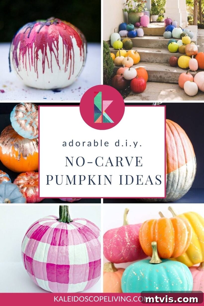 Smart No-Carve Pumpkin Decorating Ideas 2 adorable no-carve pumpkin decorating ideas