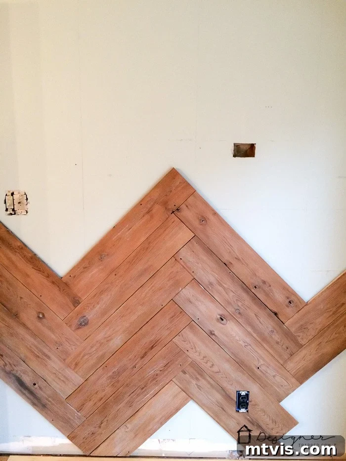 in process herringbone wall