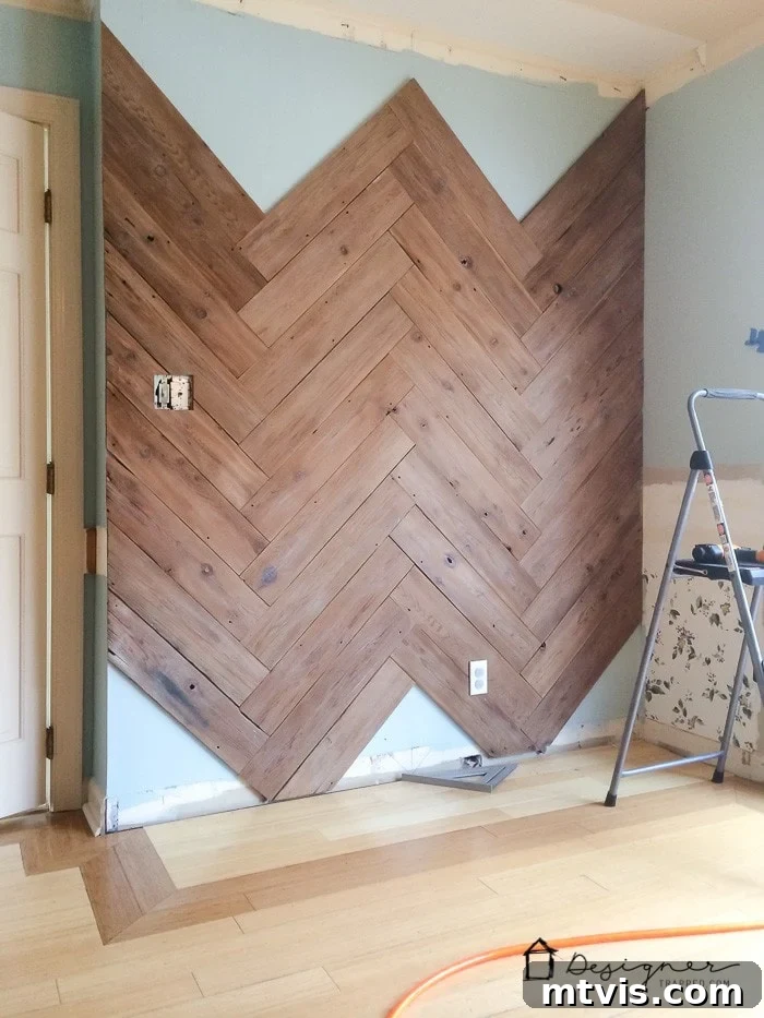 in process herringbone wall