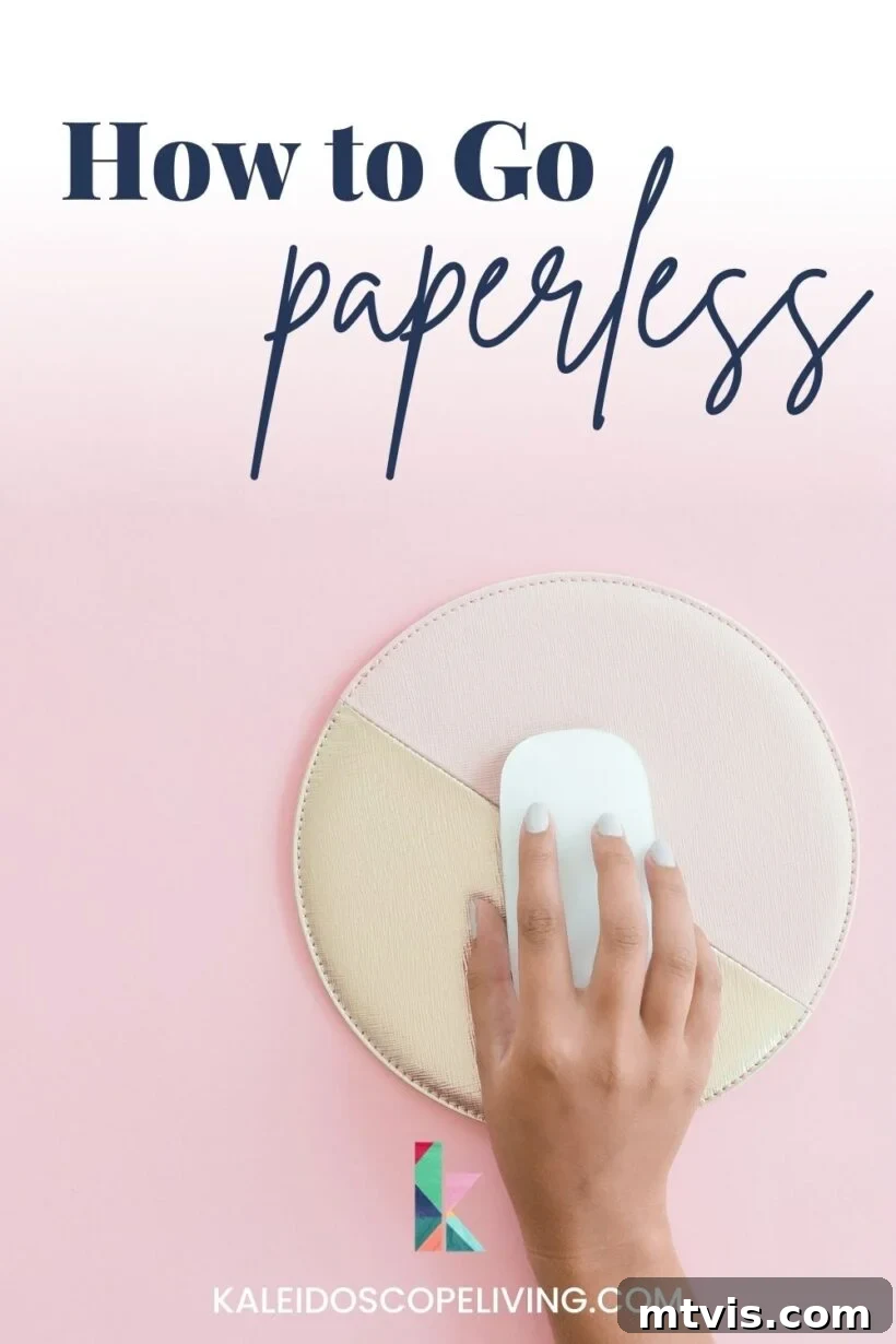 From Piles to Pixels: Achieving a (Mostly) Paperless Life 2 how to go paperless - a stylized illustration of a hand scanning a document with a smartphone, next to a neat stack of digitally organized icons