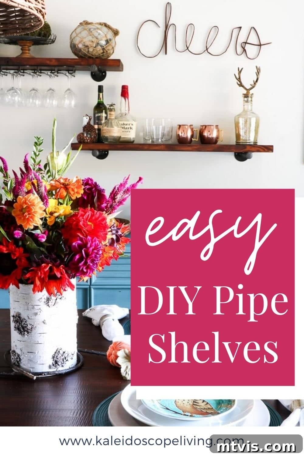 Your Ultimate Guide To Effortless Pipe Shelves 2 Stunning DIY industrial pipe shelves in a dining room setting