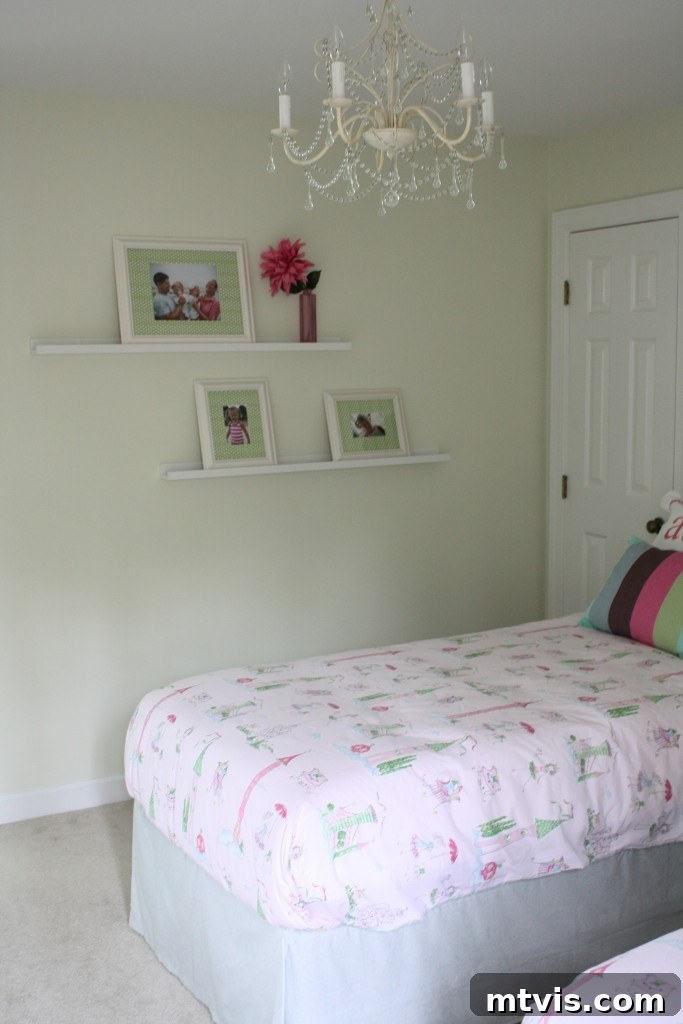 Bedside Table & Lamp in Princess Room Design Detailed view of charming bedside accessories and a unique lamp in a girls' room