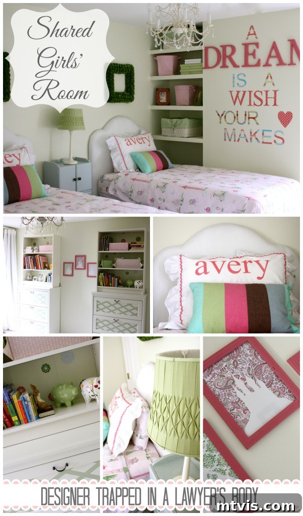 Elegant Shared Girls' Room Interior Tasteful princess shared girls' room designed by a creative blogger