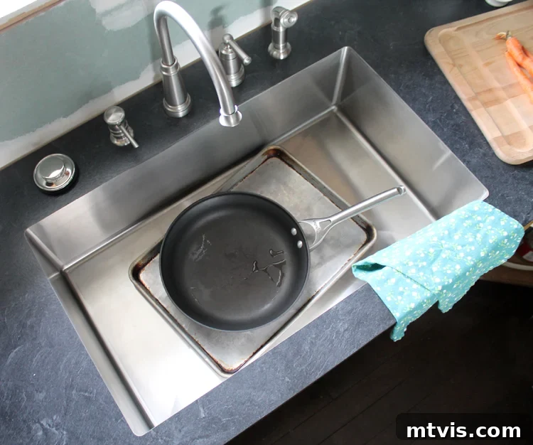 DIY laminate countertops resembling soapstone.