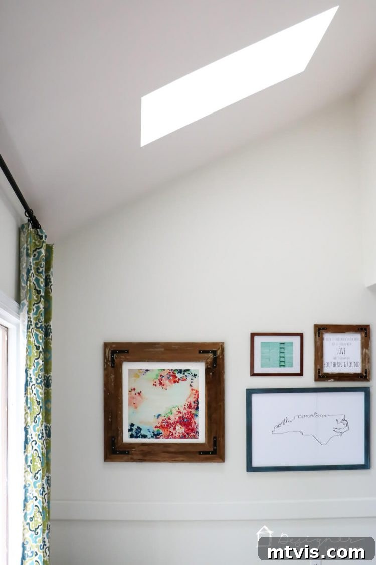 Interior shot of a room bathed in natural light from multiple VELUX skylights, creating an inviting atmosphere.