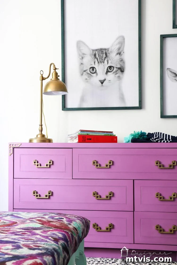 Transform Your Furniture: The DIY Restoration Guide 13 Another perspective of the transformed dresser, demonstrating the success of the furniture makeover.