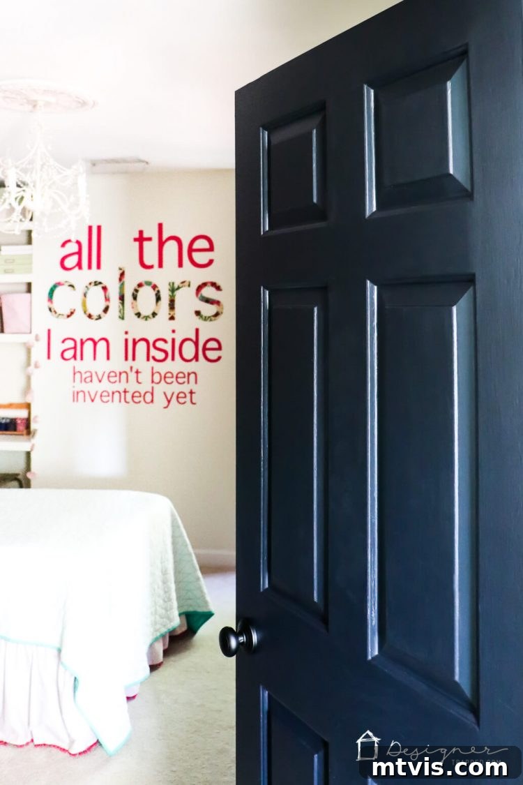 Black Doors: Instant Drama, Minimal Expense 14 Love the idea of black interior doors for an affordable interior update! All you have to do is paint your doors black and update the hardware. HUGE impact!