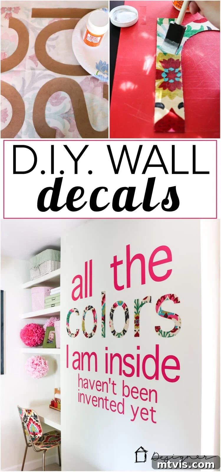 Stunning custom wall decals for a DIY wall quote or vinyl monogram. This colorful and personalized wall art transforms any room.