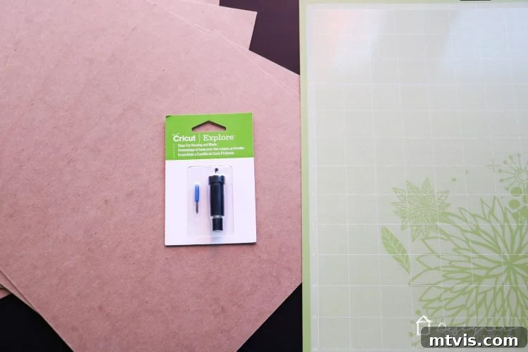 Designing and cutting chipboard letters for custom wall decals using Cricut Design Space and a deep cutting blade.