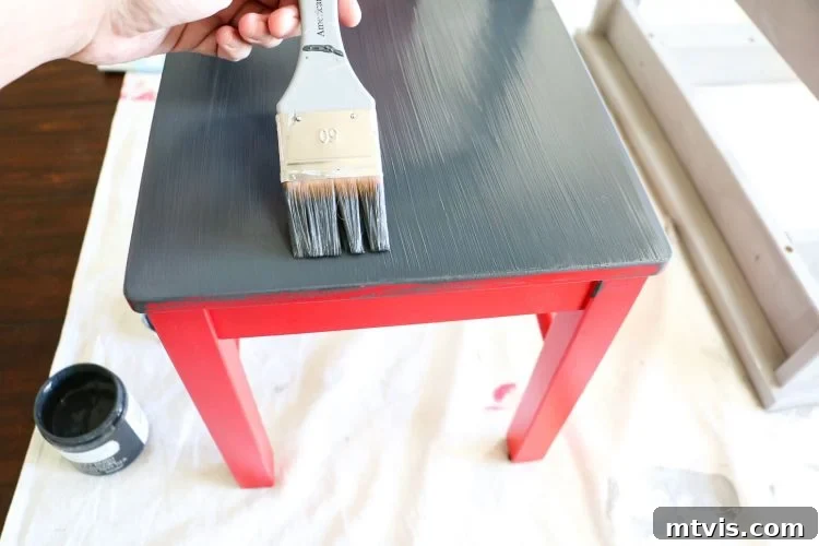 Ikea Kids Furniture Glow Up 6 An Ikea kid's table and chairs can look super stylish with just a little bit of work. This Ikea kid's table and chairs makeover is so easy and gorgeous! Click for the full tutorial with step-by-step photos.