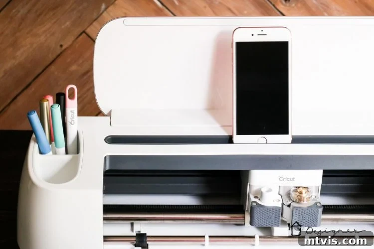 Unleash Every Idea with Cricut Maker 11 Cricut Maker's robust design includes a phone/iPad holder and USB charging port, enhancing convenience and efficiency during your crafting sessions.