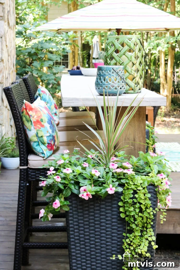 Dreaming of an outdoor bar or deck bar? We were too and we are sharing our plans for this easy and affordable DIY deck bar!
