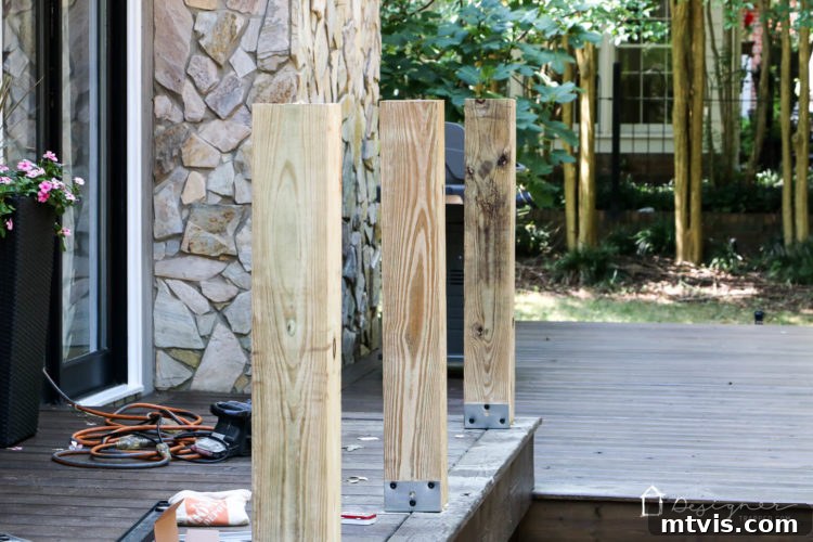 Dreaming of an outdoor bar or deck bar? We were too and we are sharing our plans for this easy and affordable DIY deck bar!