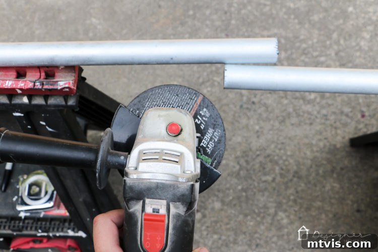 Determine how long your metal conduit railings need to be by measuring the distance between your posts and adding 1 1/2 inches to your measurement (you need some length to fit securely in the holes you will be drilling in the posts). 