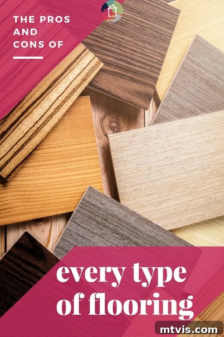 Flooring Deconstructed: Laminate, Hardwood, and Every Material Examined 2 A comprehensive guide detailing the pros and cons of various flooring types, including painted floors, hardwood, and laminate, to help homeowners make the best choice.