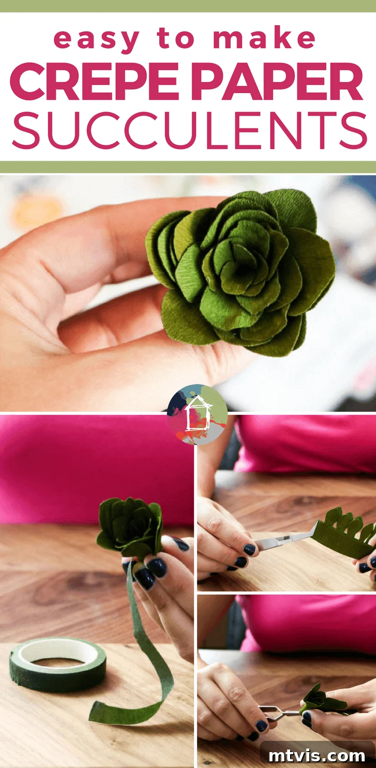 The Cricut Edge Perfecting Crepe Paper Succulents 2 Cricut Maker cutting delicate crepe paper for DIY succulents. A detailed review and tutorial.