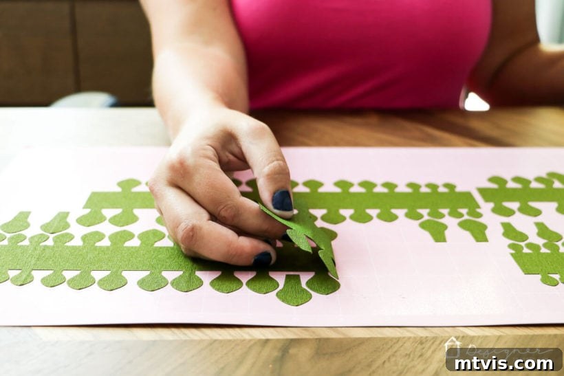 The Cricut Edge Perfecting Crepe Paper Succulents 3 Perfectly cut crepe paper shapes by Cricut Maker, showcasing the precision for delicate materials.