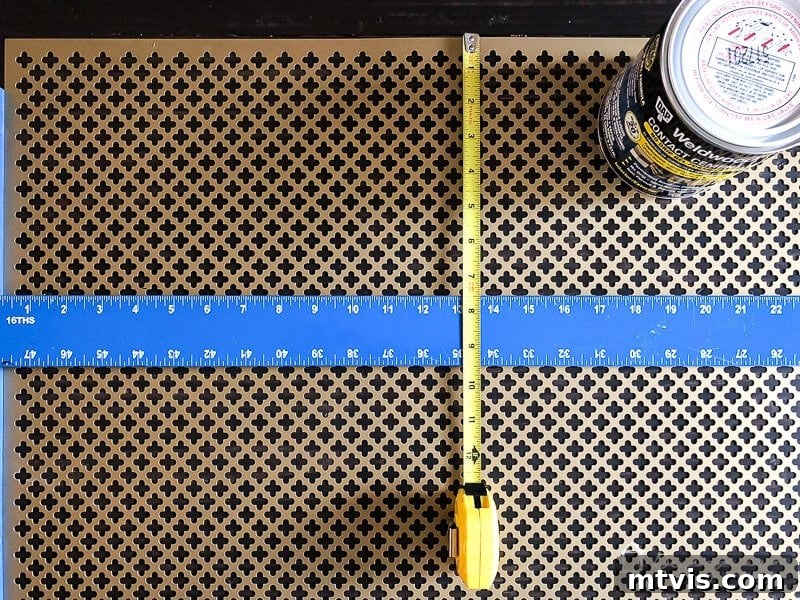 Measure the door and clean the surface thoroughly before installing your DIY kick plate, ensuring a perfect fit and strong bond.