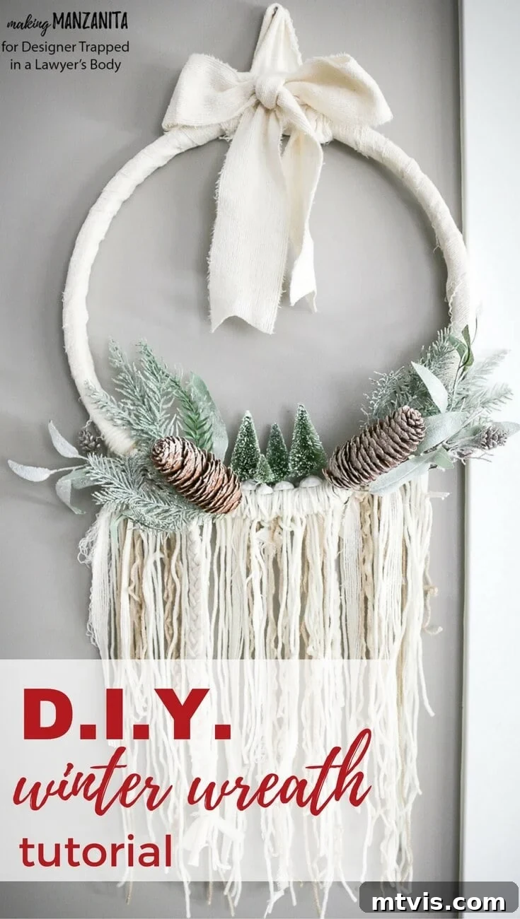 Craft Your Boho Winter Wreath 2 Create a beautiful DIY Boho Winter Wreath to add cozy, stylish winter decor to your home. This budget-friendly craft features neutral tones, yarn, and frosted elements, perfect for lasting beyond the holidays.