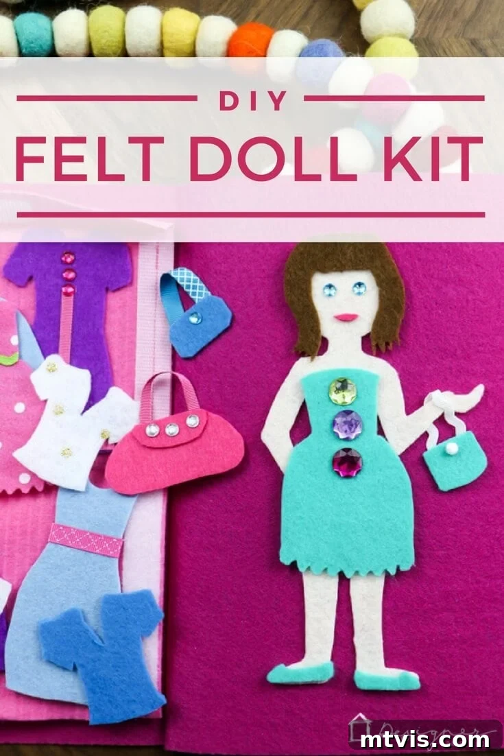 Felt Doll Craft Kit 20 Beautifully crafted DIY felt doll kit with a variety of dresses.