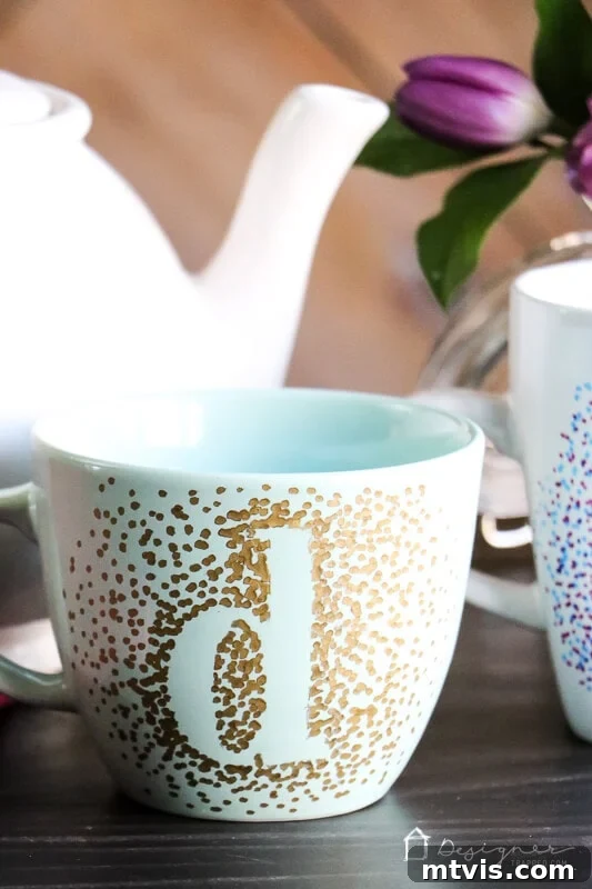 dotted sharpie mug