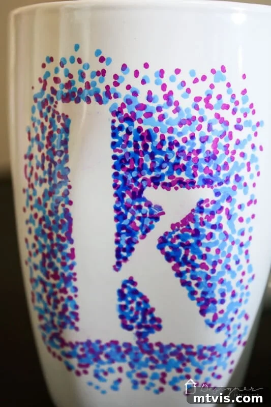 DIY Sharpie Mugs: Washable Art That Stays 6 dotted sharpie mug