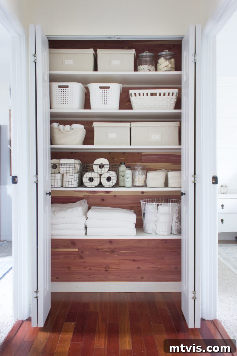 Smart Solutions for a Perfectly Organized Linen Closet 18 DIY cedar linen closet