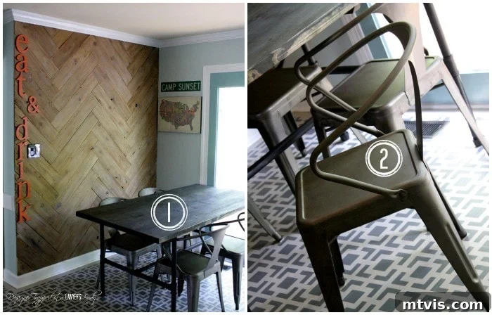 Shop the look: Dining furniture details from our budget kitchen renovation.