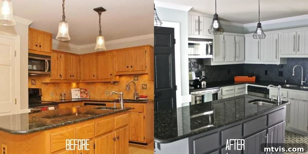 Budget-friendly kitchen transformation reveal, showcasing a vibrant and functional space created with smart design choices.