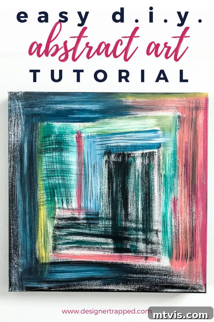 Effortless DIY Abstract Art Canvas 2 Easy DIY abstract canvas art project for beginners
