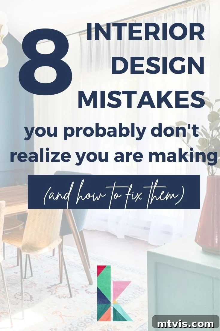 8 Unconscious Interior Design Mistakes You're Making (and Simple Solutions) 2 Interior design mistakes to avoid