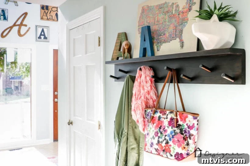 Organized and bright entryway with functional storage