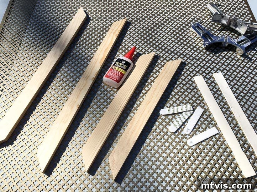 Stylish DIY Vent Cover Made Simple 3 Materials laid out for DIY air vent cover project including wood, metal, and tools.