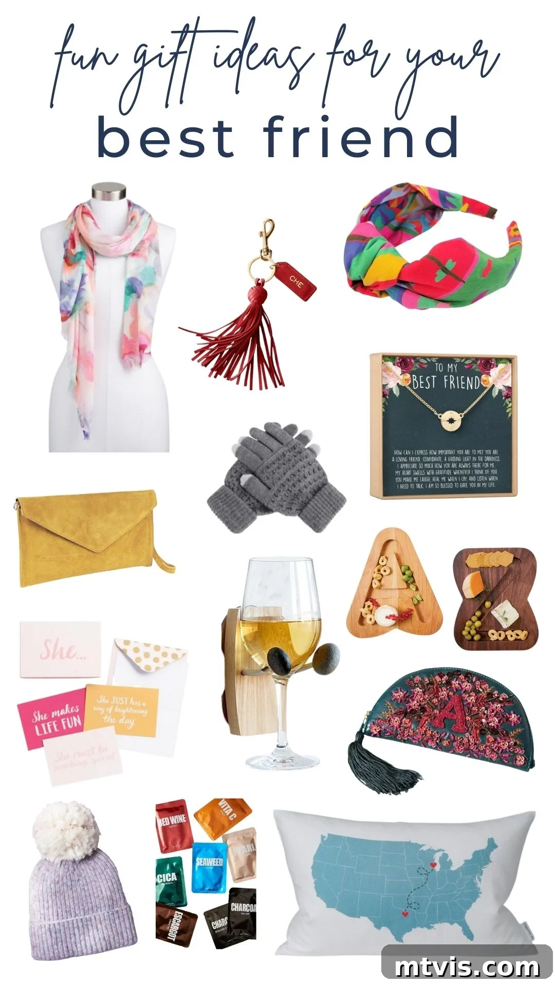 30 Unforgettable Gifts for Your Ride-or-Die Friend 2 A selection of thoughtful and unique best friend gifts, perfect for showing appreciation to your BFF.