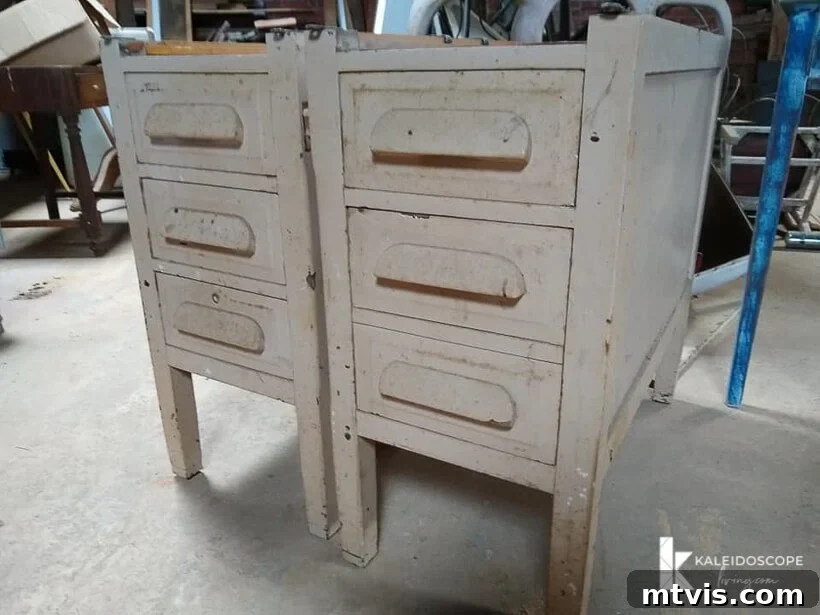 Chalk Paint Secrets: Your Complete Guide to Furniture Makeovers 9 Before shot of old, worn-out wooden drawer bases from Facebook Marketplace, showing their original condition before painting. Ideal for a furniture transformation project.