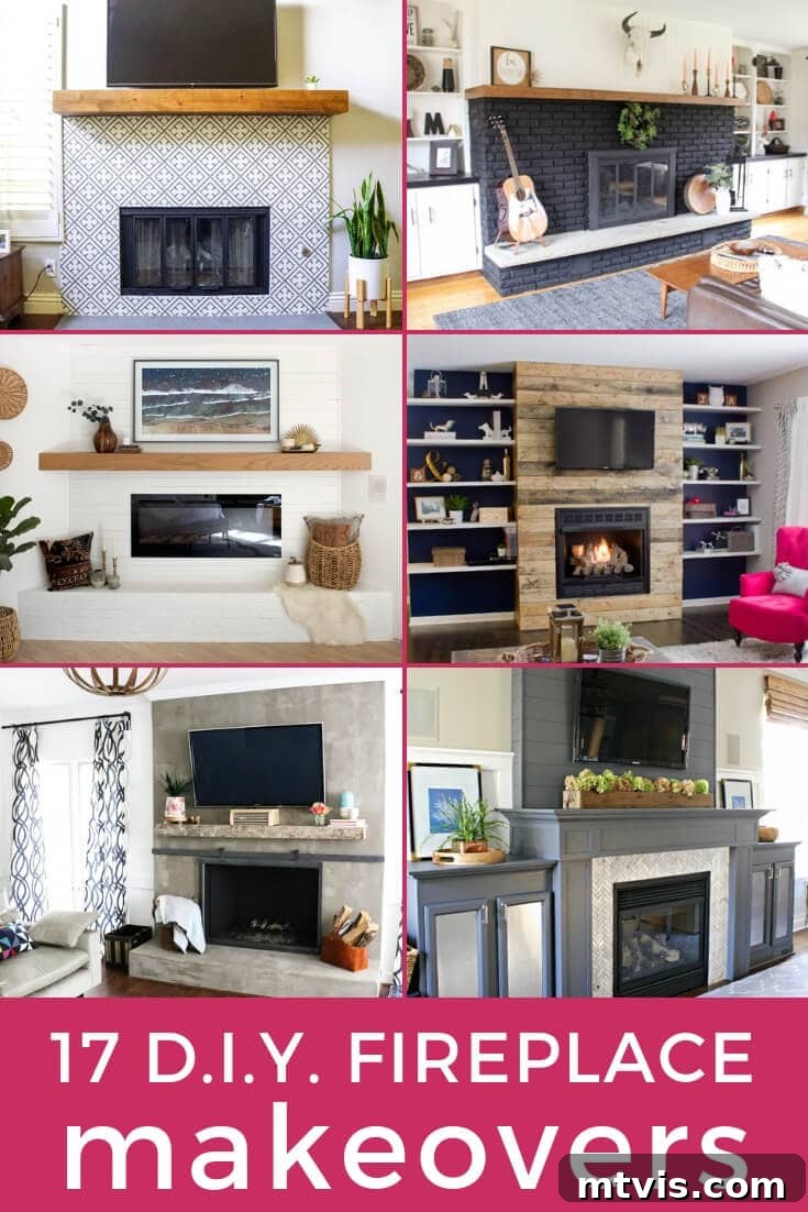 Stunning DIY fireplace makeovers for every style