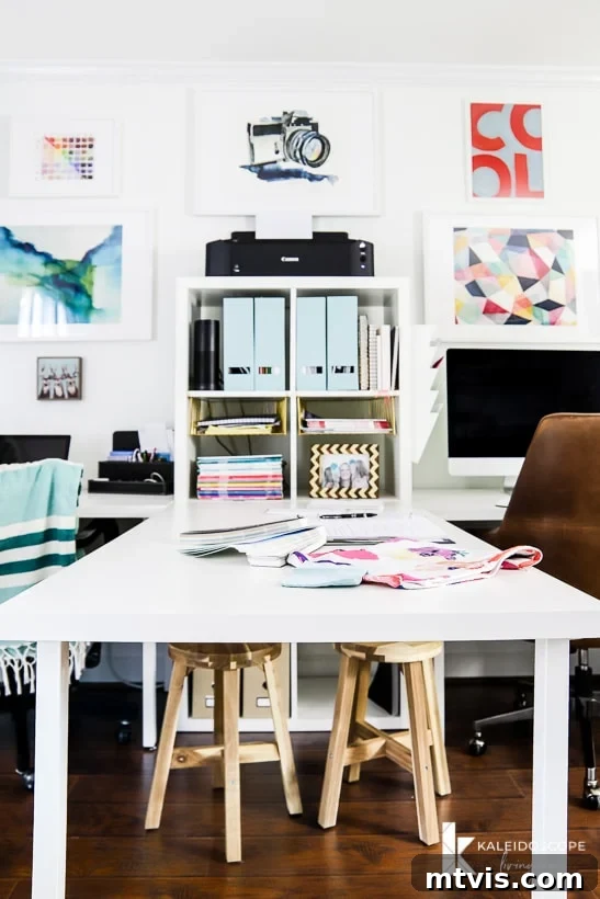 My New Home Office and Crafting Sanctuary Unveiled 12 Stylish and practical home office with white IKEA furniture and decor