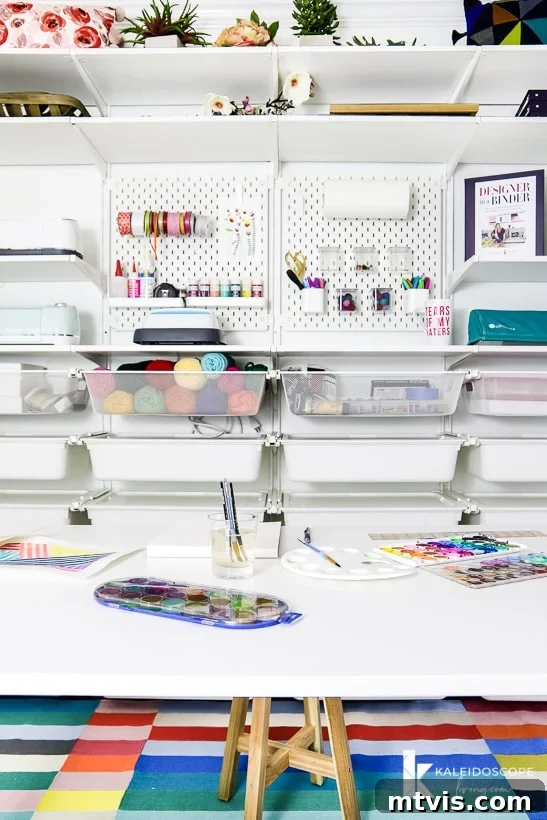 My New Home Office and Crafting Sanctuary Unveiled 16 Efficient craft room storage solutions with IKEA Algot system