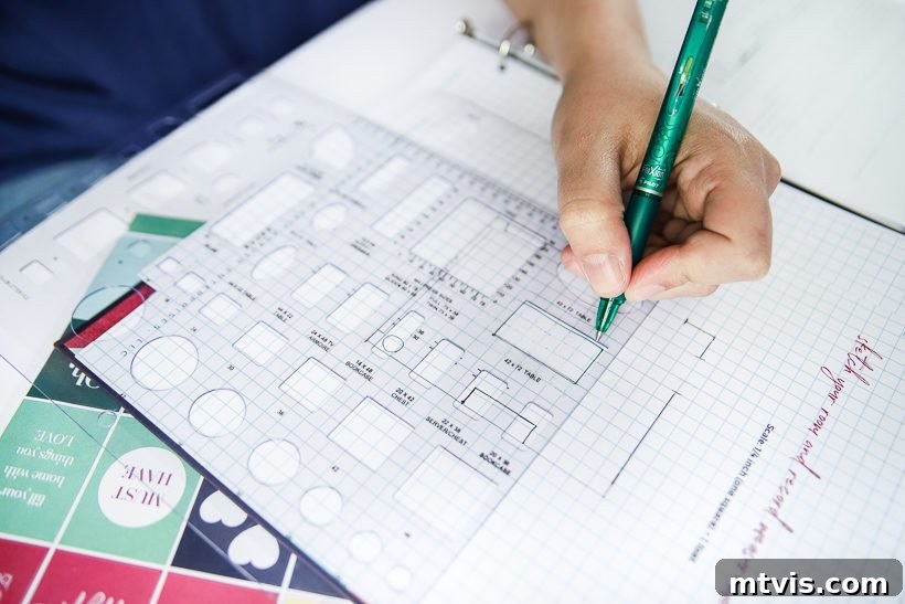 My New Home Office and Crafting Sanctuary Unveiled 6 Strategic planning for home office and craft room using Designer in a Binder for furniture scale