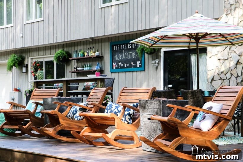 Revitalize Your Teak: A 4-Step Guide 3 Newly purchased acacia wood rocking chairs on a deck